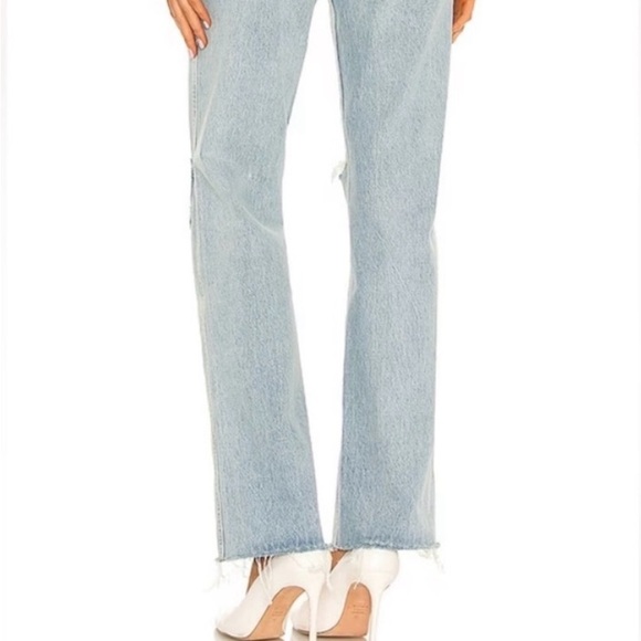 🤍 RE/DONE // 90s High Rise Loose • Breezy Indigo with Rips - Picture 3 of 15